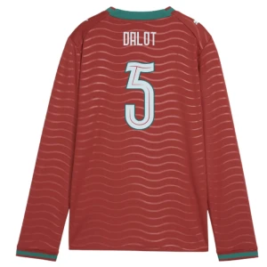 Maglia Calcio Portogallo Dalot #5 Mondiali 2026 Prima Uomo Manica Lunga