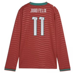 Maglia Calcio Portogallo Joao Felix #11 Mondiali 2026 Prima Uomo Manica Lunga