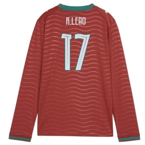 Maglia Calcio Portogallo R. Leao #17 Mondiali 2026 Prima Uomo Manica Lunga