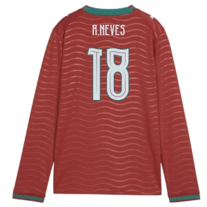 Maglia Calcio Portogallo R. Neves #18 Mondiali 2026 Prima Uomo Manica Lunga