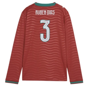 Maglia Calcio Portogallo Ruben #3 Mondiali 2026 Prima Uomo Manica Lunga