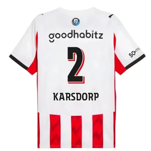Maglia Calcio PSV Eindhoven Karsdorp #2 2025-26 Prima Uomo