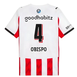 Maglia Calcio PSV Eindhoven Obispo #4 2025-26 Prima Uomo