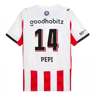 Maglia Calcio PSV Eindhoven Pepi #14 2025-26 Prima Uomo