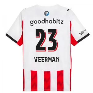 Maglia Calcio PSV Eindhoven Veerman #23 2025-26 Prima Uomo