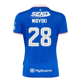 Maglia Calcio Rangers FC Miovski #28 2025-26 Prima Uomo
