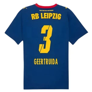 Maglia Calcio RB Leipzig 2025-26 Geertruida #3 Trasferta Uomo
