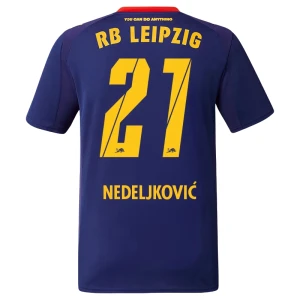 Maglia Calcio RB Leipzig 2025-26 Nedeljkovic #21 Trasferta Uomo
