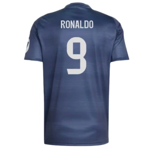 Maglia Calcio Real Madrid 2025-26 Cristiano Ronaldo #9 Trasferta Uomo