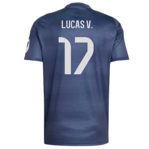 Maglia Calcio Real Madrid 2025-26 Lucas V. #17 Trasferta Uomo