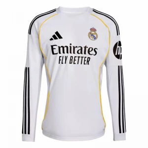Maglia Calcio Real Madrid 2025-26 Prima Uomo Manica Lunga