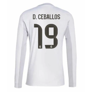 Maglia Calcio Real Madrid D. Ceballos #19 2025-26 Prima Uomo Manica Lunga