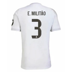 Maglia Calcio Real Madrid E. Militao #3 2025-26 Prima Uomo