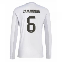 Maglia Calcio Real Madrid Eduardo Camavinga #6 2025-26 Prima Uomo Manica Lunga