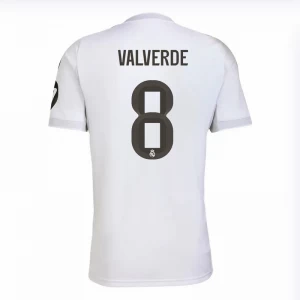 Maglia Calcio Real Madrid Federico Valverde #8 2025-26 Prima Uomo