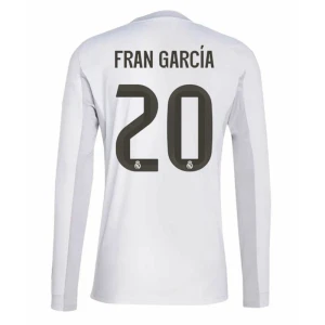 Maglia Calcio Real Madrid Fran Garcia #20 2025-26 Prima Uomo Manica Lunga