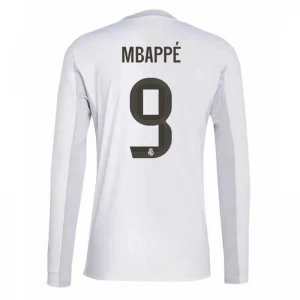 Maglia Calcio Real Madrid Mbappe #9 2025-26 Prima Uomo Manica Lunga
