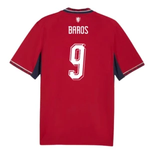 Maglia Calcio Repubblica Ceca Baros #9 Mondiali 2026 Prima Uomo
