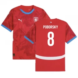 Maglia Calcio Repubblica Ceca Poborsky #8 Europei 2024 Prima Uomo