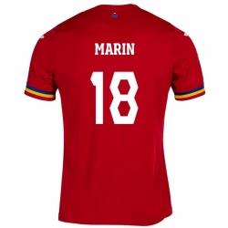 Maglia Calcio Romania Marin #18 Europei 2024 Trasferta Uomo