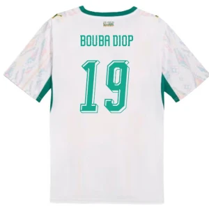 Maglia Calcio Senegal Bouba Diop #19 Mondiali 2026 Prima Uomo