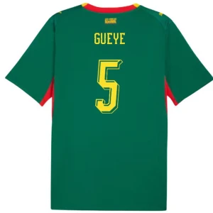 Maglia Calcio Senegal Gueye #5 Mondiali 2026 Trasferta Uomo