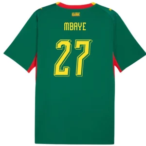 Maglia Calcio Senegal Mbaye #27 Mondiali 2026 Trasferta Uomo