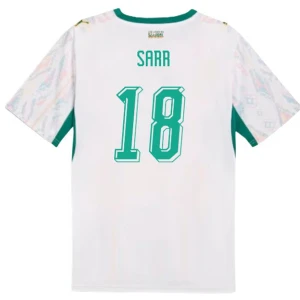 Maglia Calcio Senegal Sarr #18 Mondiali 2026 Prima Uomo