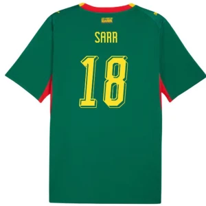Maglia Calcio Senegal Sarr #18 Mondiali 2026 Trasferta Uomo
