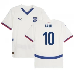 Maglia Calcio Serbia Dušan Tadić #10 Europei 2024 Trasferta Uomo