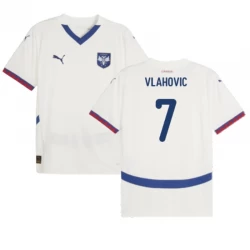 Maglia Calcio Serbia Vlahovic #7 Europei 2024 Trasferta Uomo