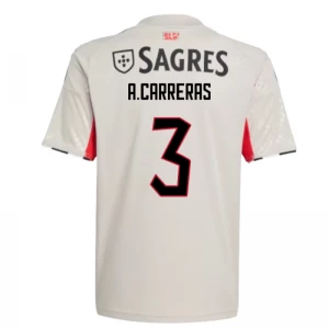 Maglia Calcio SL Benfica 2025-26 A. Carreras #3 Trasferta Uomo