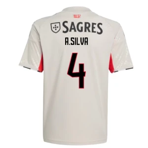 Maglia Calcio SL Benfica 2025-26 A. Silva #4 Trasferta Uomo