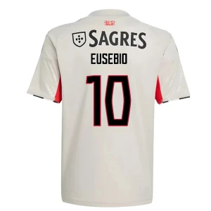 Maglia Calcio SL Benfica 2025-26 Eusebio #10 Trasferta Uomo
