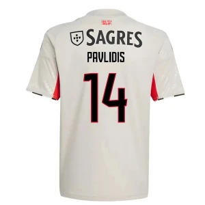 Maglia Calcio SL Benfica 2025-26 Pavlidis #14 Trasferta Uomo