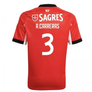 Maglia Calcio SL Benfica A. Carreras #3 2025-26 Prima Uomo