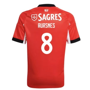 Maglia Calcio SL Benfica Aursnes #8 2025-26 Prima Uomo