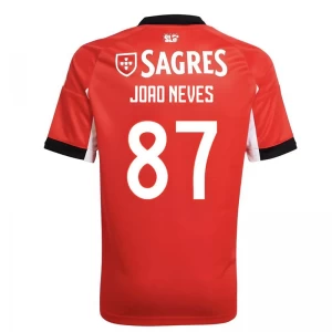 Maglia Calcio SL Benfica Joao Neves #87 2025-26 Prima Uomo