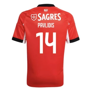 Maglia Calcio SL Benfica Pavlidis #14 2025-26 Prima Uomo