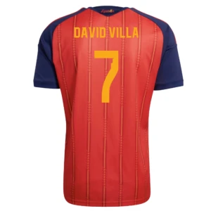 Maglia Calcio Spagna David Villa #7 Mondiali 2026 Prima Uomo