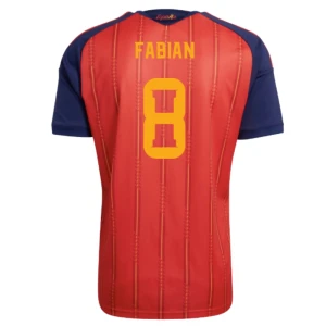 Maglia Calcio Spagna Fabian #8 Mondiali 2026 Prima Uomo
