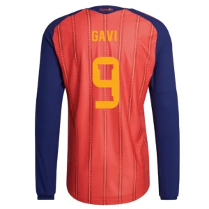 Maglia Calcio Spagna Gavi #9 Mondiali 2026 Prima Uomo Manica Lunga