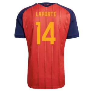 Maglia Calcio Spagna Laporte #14 Mondiali 2026 Prima Uomo