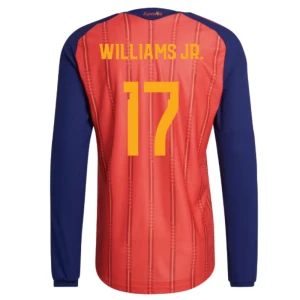 Maglia Calcio Spagna Nico Williams Jr. #17 Mondiali 2026 Prima Uomo Manica Lunga
