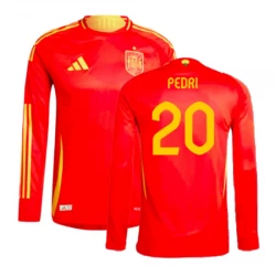 Maglia Calcio Spagna Pedri #20 Europei 2024 Prima Uomo Manica Lunga