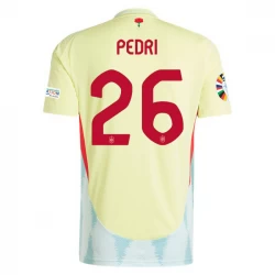 Maglia Calcio Spagna Pedri #26 Europei 2024 Trasferta Uomo