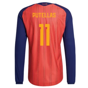 Maglia Calcio Spagna Putellas #11 Mondiali 2026 Prima Uomo Manica Lunga