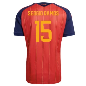 Maglia Calcio Spagna Sergio Ramos #15 Mondiali 2026 Prima Uomo