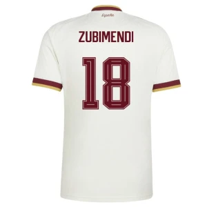 Maglia Calcio Spagna Zubimendi #18 Mondiali 2026 Trasferta Uomo