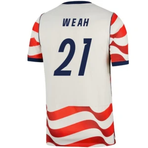 Maglia Calcio Stati Uniti Weah #21 Mondiali 2026 Prima Uomo